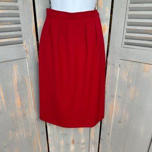 Yves Saint Laurent Rive Gauche Vintage Skirt Red